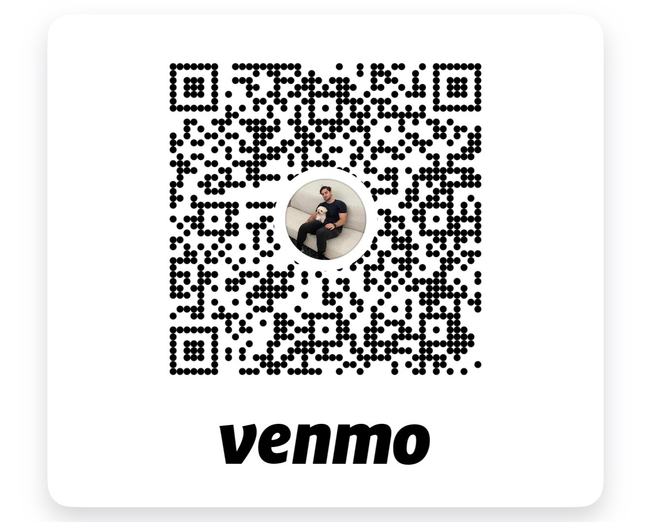 Venmo QR code to send money to Roy Glazer